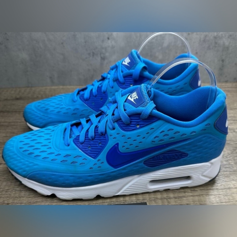 Nike~Men’s~Air Max 90 Ultra BR~ Blue/White Athletic Running Shoes~Size 9.5